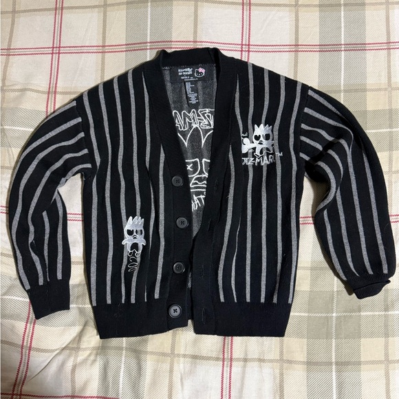 Hello Kitty Other - Kids Striped Cardigan with Graphic Design
